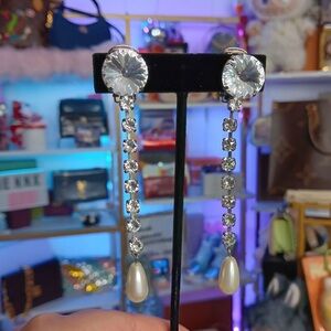 Miu Miu Like New Chandelier Diamond Pierce Earrings